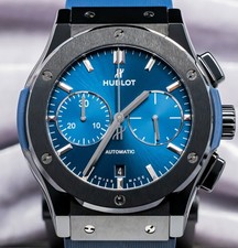 Hublot Classic Fusion Ceramic Blue Chronograph 45mm Papers 521.CM.7170.LR