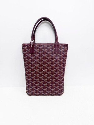 GOYARD.幾何学模様 トートバッグ縦38cm.横34cm. Goyard Vertical Tote Bag Brown Monogram Canvas Top Handle Designer