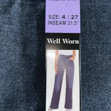 NEW Well Worn Wide Leg High Rise Jeans Women's Size 4/27 G