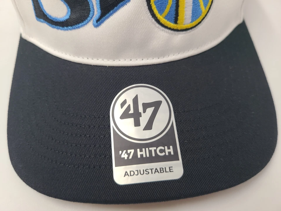 Chicago Sky 47 Brand Hitch Snapback Hat Cap Adult WNBA Basketball White Black - Image 3 of 4