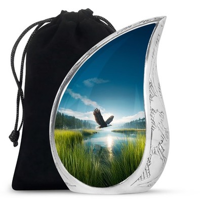 Sunset Flying Eagle Cremation Large Urn For Ashes Adult Male & Female (10 Inch)