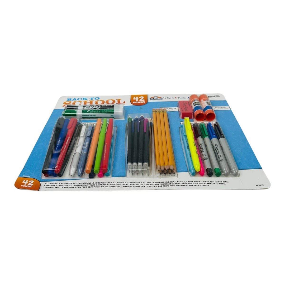 42 Pieces Back To School Essentials Kit Elmers, Paper Mate, Expo