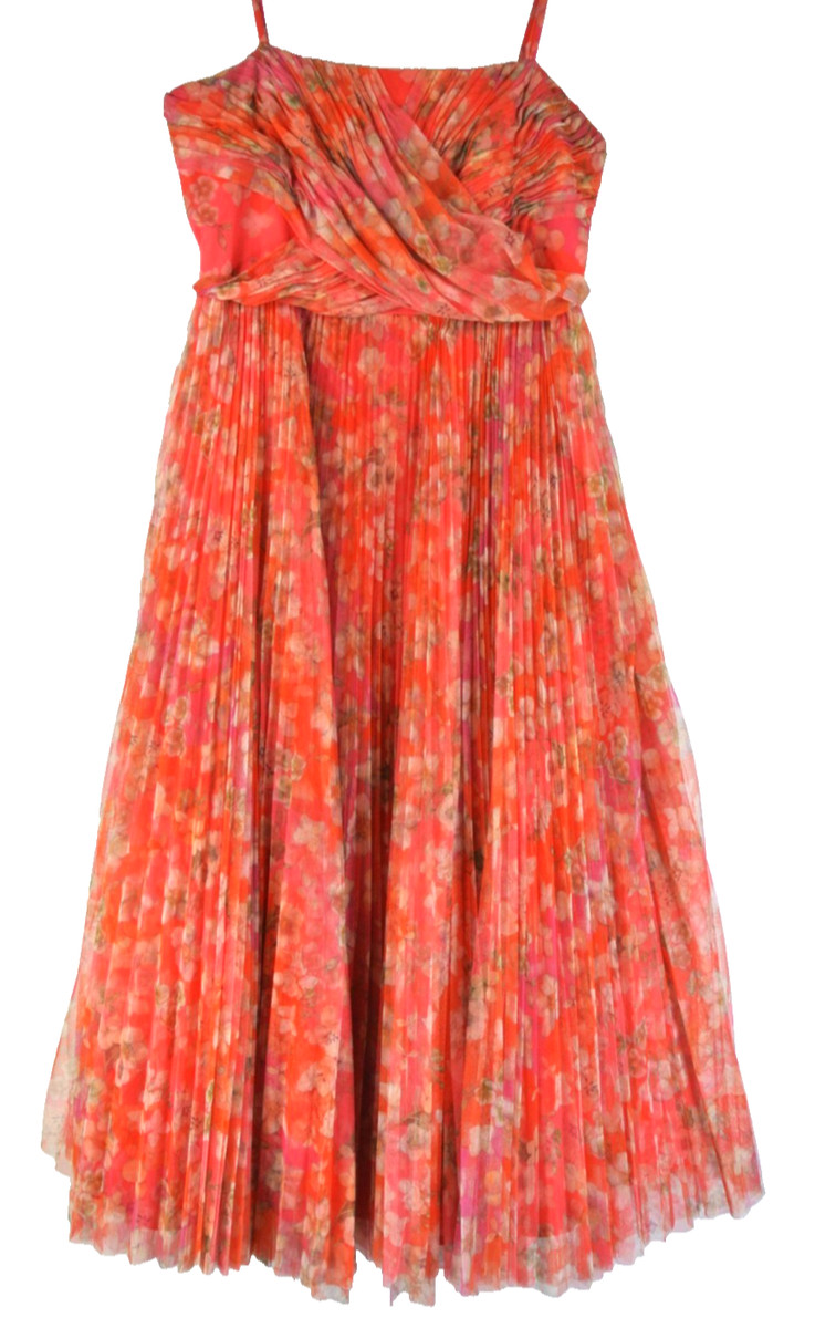 NEW, Hutch Quinn Pleated Midi Cocktail Dress in Pink Sz 12 #MD1524 View 5