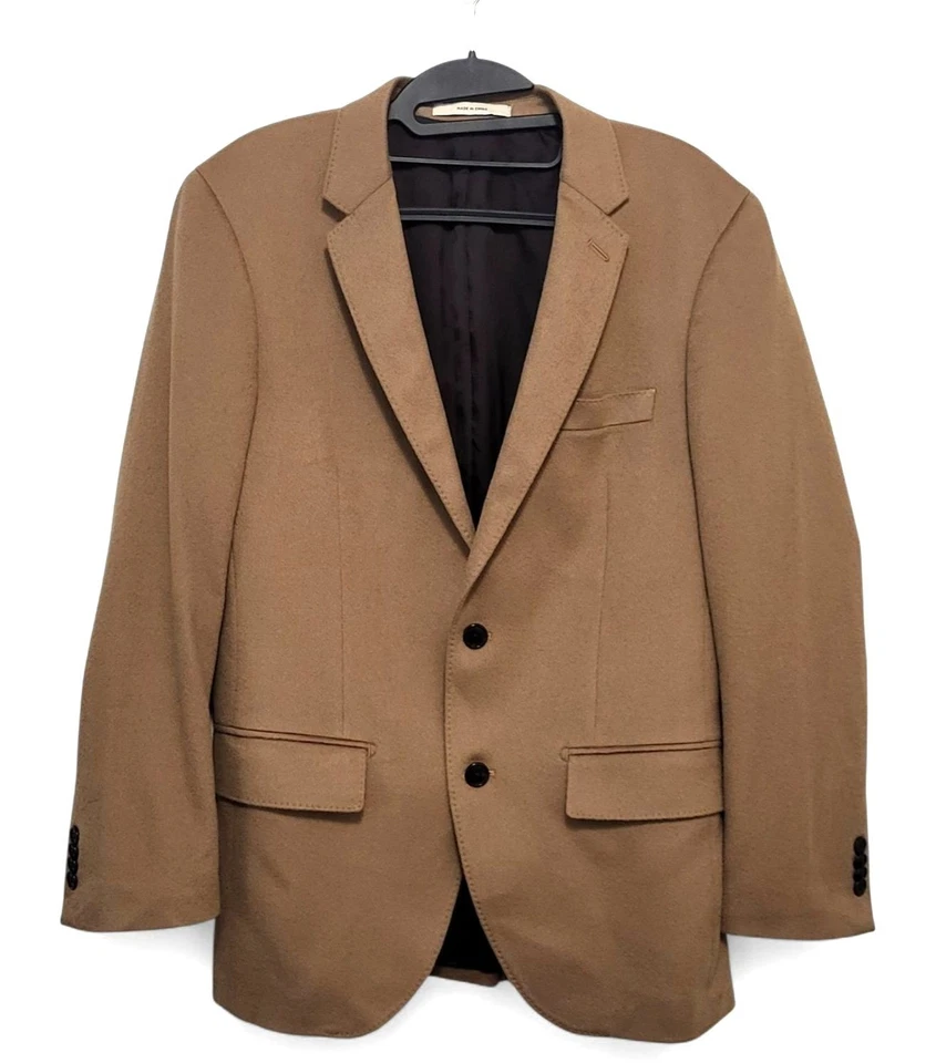 Blazer Club Monaco Grant Fit Loro Piana Cachemira Hombres Talla 36 Camel Chaqueta a Medida Foto 2 de 4