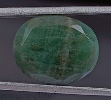 IGL Certified 16.85 Ct Natural Green Emerald Oval Cut 18x8mm Loose Gemstone 5ADS