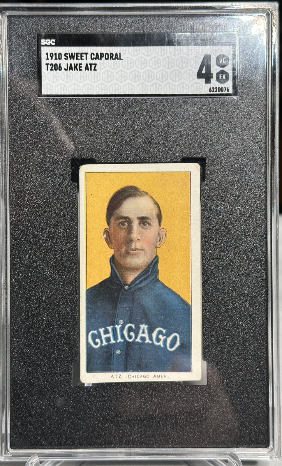 1909-11 T206 Sweet Caporale Jake Atz SGC 4 Chicago
