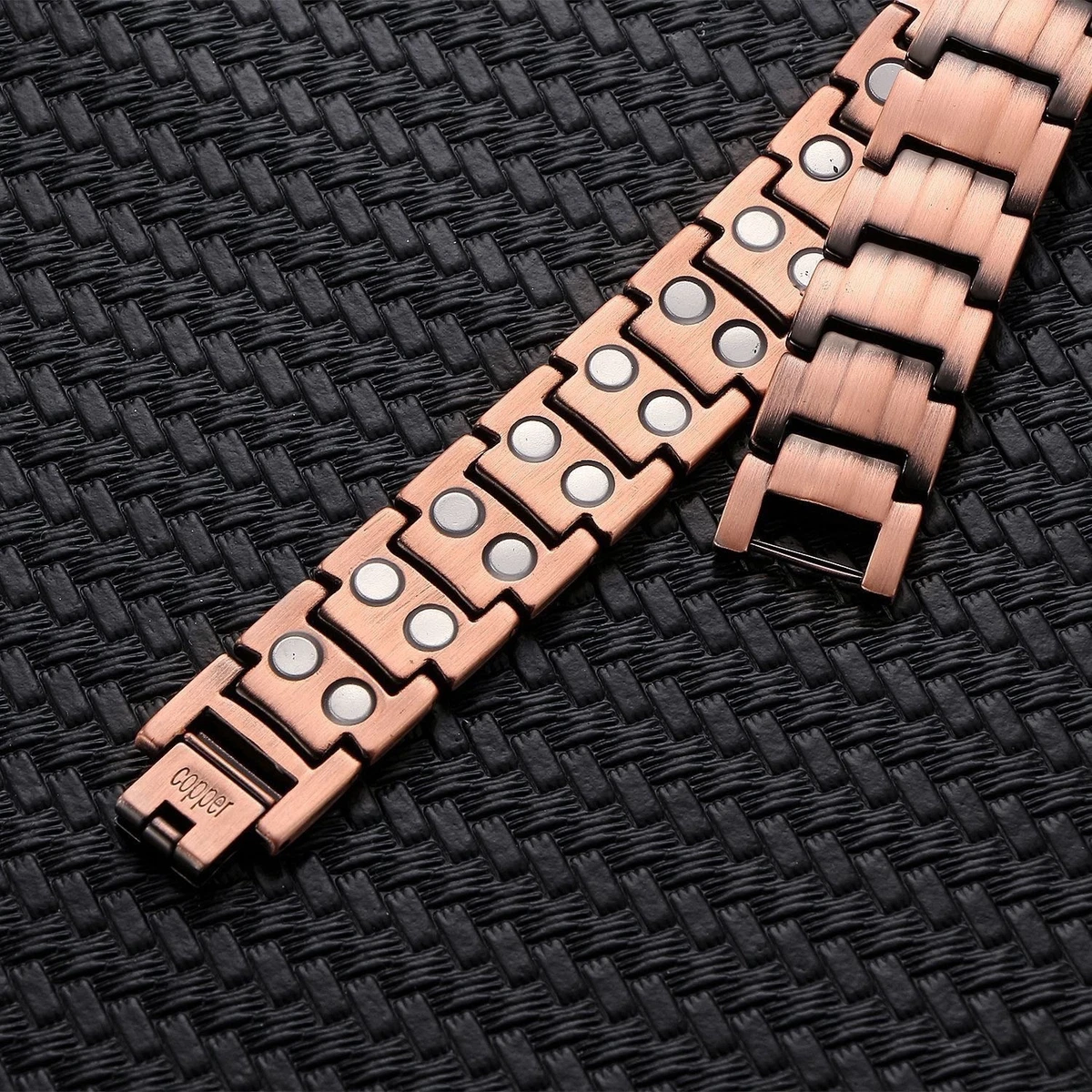 Premium Pure Copper Magnetic Therapy Bracelet Double Strong Men Women Healing