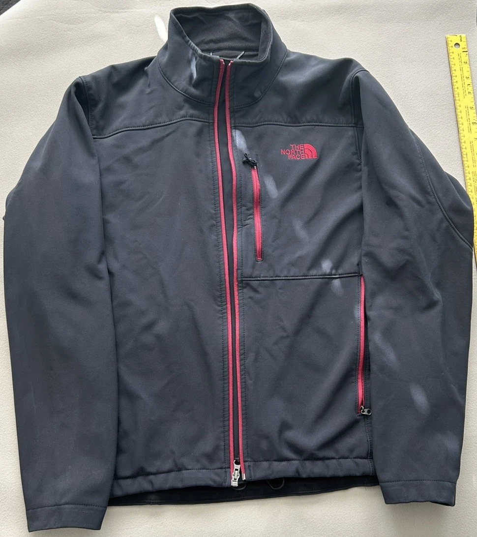 The North Face Apex Softshell Jacket Mens Medium Black Full Zip