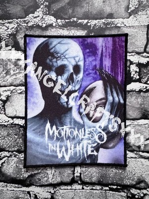 SMALL SEW ON PRINTED PATCH BATTLE JACKET ~ 10.5 x 13.5cm ~ MOTIONLESS IN WHITE