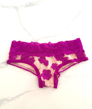 Victoria's Secret PINK Hibiscus Lace Cheekster Panty Berry