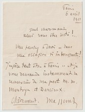 Jules Massenet Signed Letter - French Classical Composer