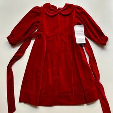 Strasburg Childs Red Velvet Girl's Dress Sz 3 NWT Party Special Occasion Holiday