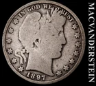 1897 Silver Barber Half Dollar - Scarce  Better Date  No Reserve  #L4872