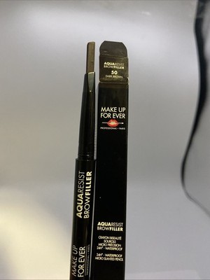 Make Up For Ever 50 DARK BROWN Aquaresist Browfiller Micro Slanted Pencil 0.27g