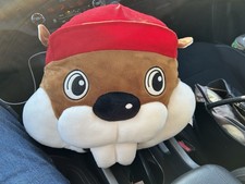 Buc-ees Beaver Plush 15 Inch Stuffed Animal Red Hat Pre Owned Very Clean