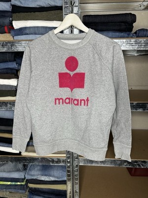 Isabel Marant Etoile Moby Flock Logo Sweatshirt Size 36