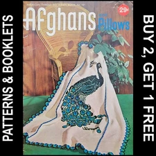 Vintage American Thread Co Dawn Mini-Booklet No 181 "Afghans & Pillows"