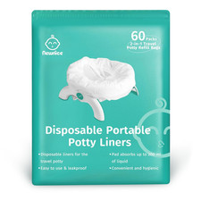 Newnice 60 Packs Disposable Potty Liners with 200ML Absorbent Pads, Portable Tra