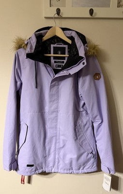 Volcom Lilac Purple Fawn Insulated Snow Ski Parka Jacket Coat NWT L