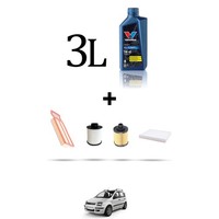 Hoffcar Wartungskit 4 Filter Und 3L ÖL FüR Fiat Panda II 1.3 Multijet 16V 55KW