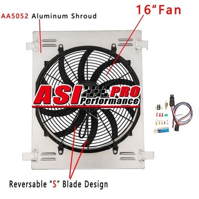 NEW Aluminum Shroud+Fan+Relay for Ford 1932 Hi Boy Street Rod Rat Rod US