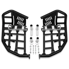 For Yamaha YFZ 450 Nerf Bars Pro Peg Heel Guard Black Bars With Black Nets