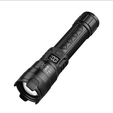 Led Flashlight With Display Light Type C USB Charging Built-in Battery