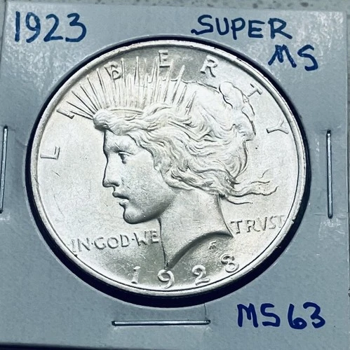 1923 Super MS SILVER PEACE DOLLAR IN STUNNING BU CONDITION!!