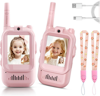 Video Walkie Talkies for Kids, Handheld 2 Pack Rechargeable Video Intercom Kids