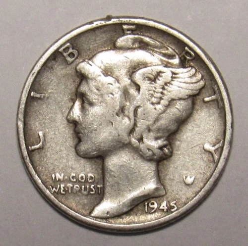 1945-P Mercury Dime — photo from the most recent tracked eBay sale