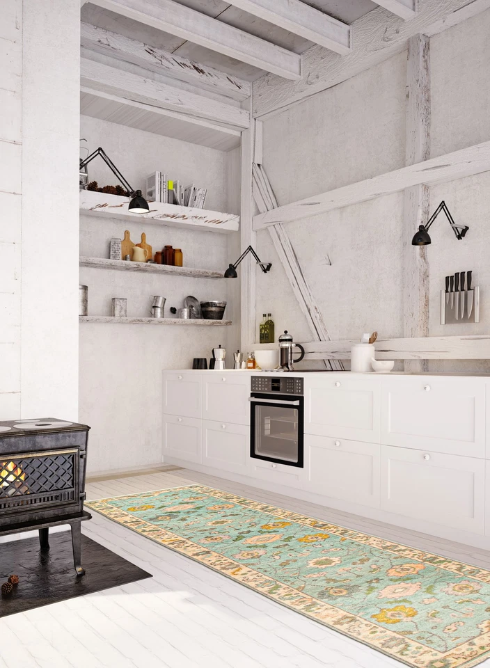 2'5" x 11'8" Vintage Hand-knotted Runner Rug Traditional Oriental Wool Carpet - Image 2 of 4