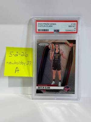 #ad 2024 Prizm Caitlin Clark Rookie Variation #145 **PSA 8** quot;Aquot; $25.00