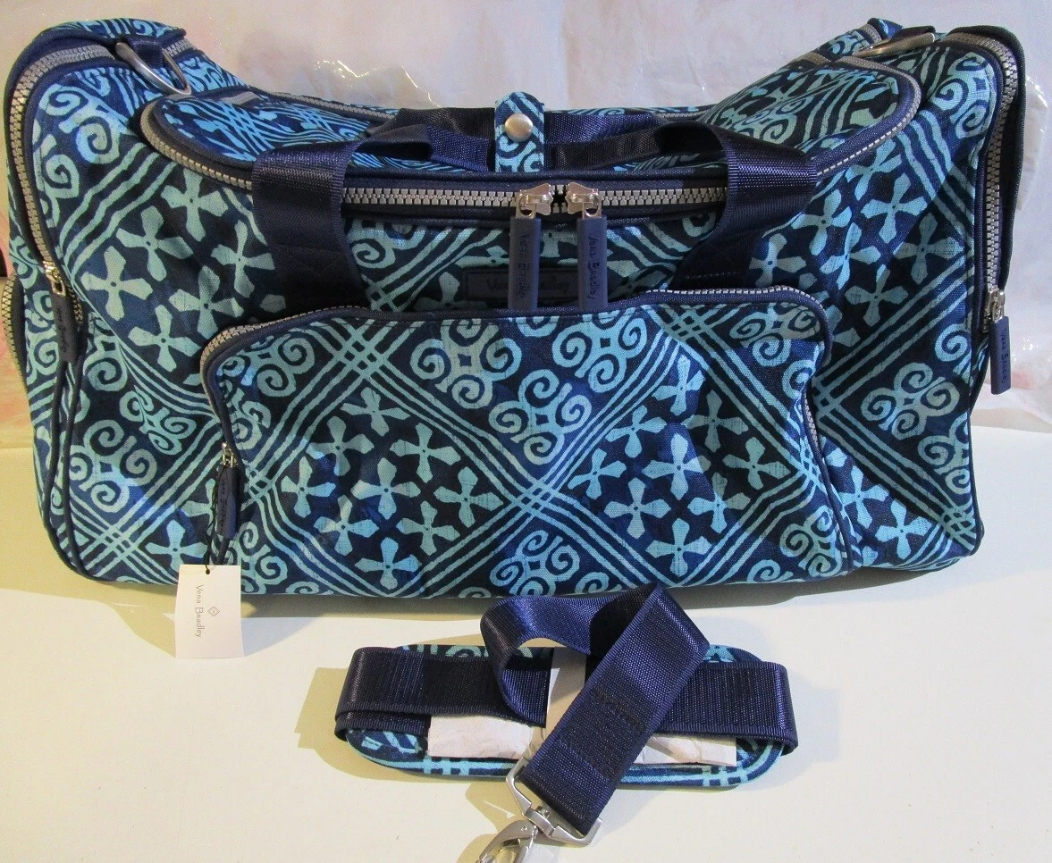 VERA BRADLEY Lighten Up Ultimate Gym Bag Overnight Travel College CUBAN TILES