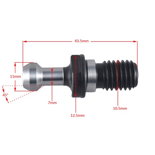 20* BT30 A45° BT30 Retention Knob M12 Pull Stud Tool Holder CNC Drill For HASS - Picture 4 of 10
