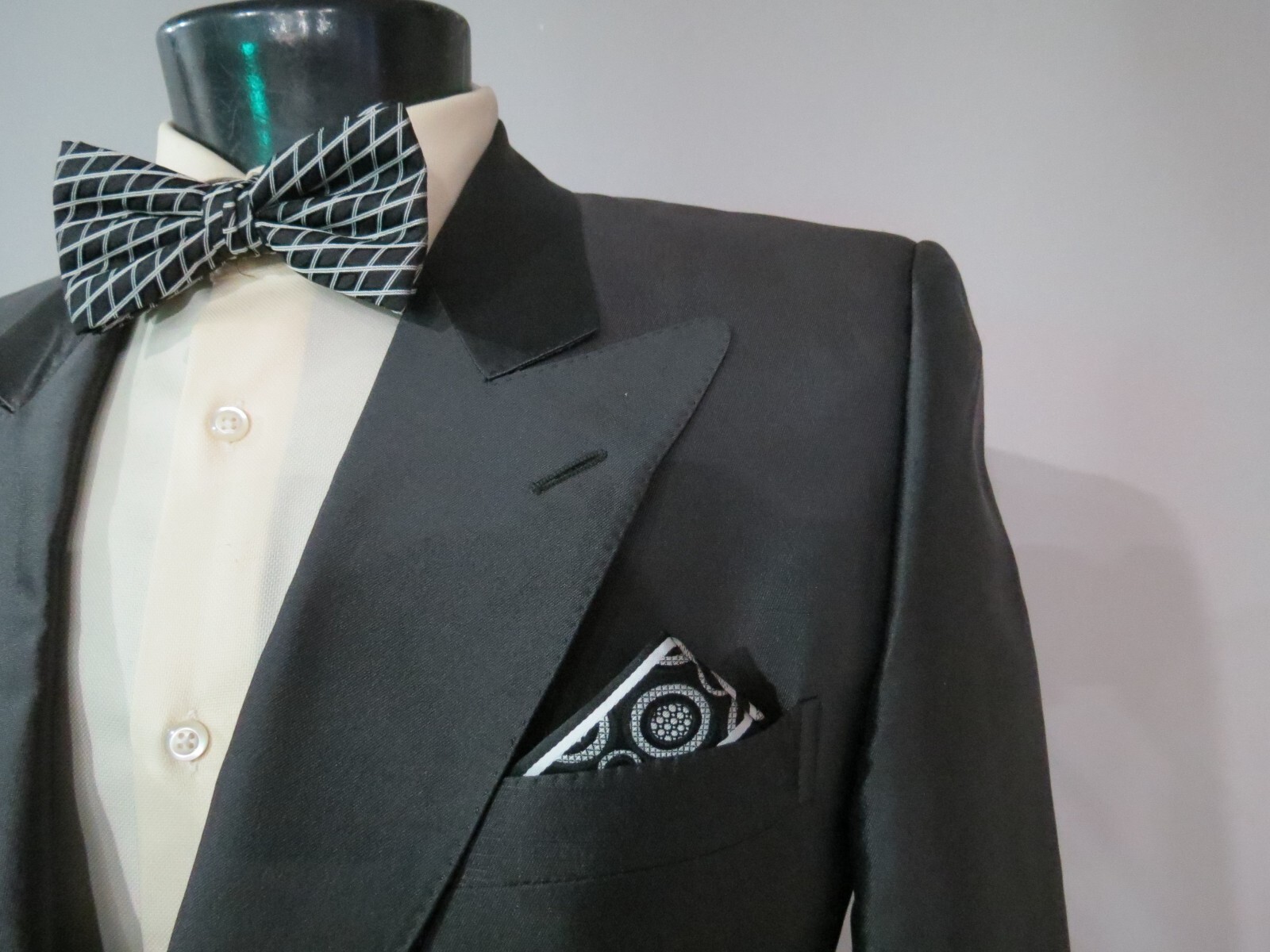 Giacca da cena Yves Saint Laurent Tom Ford Rive Gauche Paris pelle di squalo 42 R