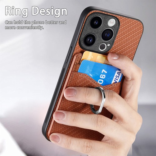 Fr iPhone 16 15 14 13 12 11 Pro Max XR PU Leather Card Wallet Case w Ring Holder - Picture 24 of 37