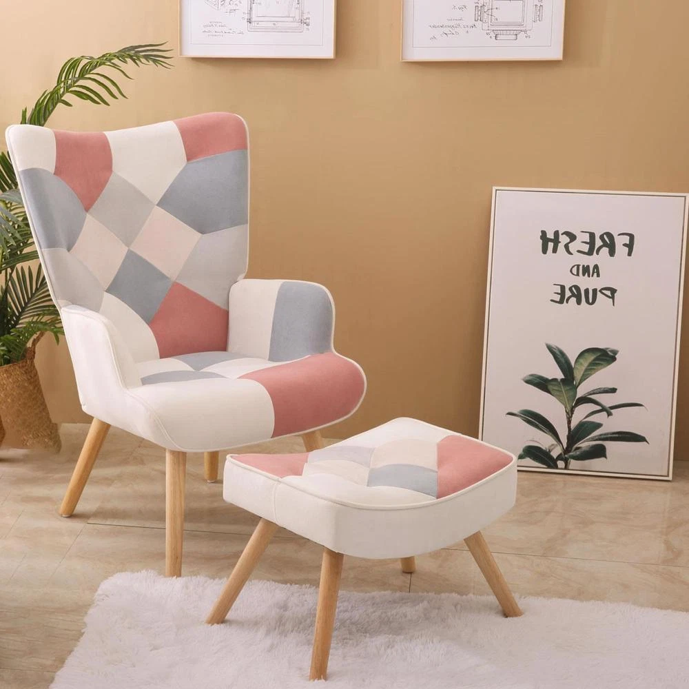 Accent chair discount ottoman set