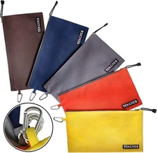 TENGYES Canvas Tool Pouch Zipper Bag - 5 Pack Utility Bags 12.5” x 7”, 5 
