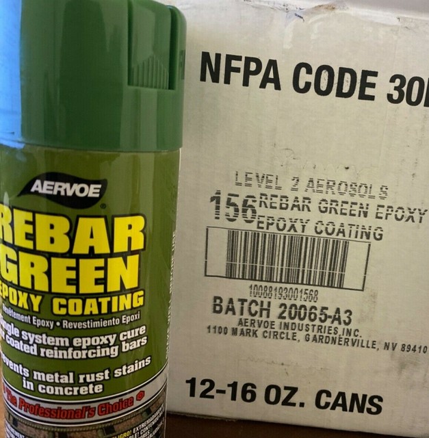 12 Aervoe 156 16Oz Green Rebar HighPerformance Single System Epoxy Coating eBay
