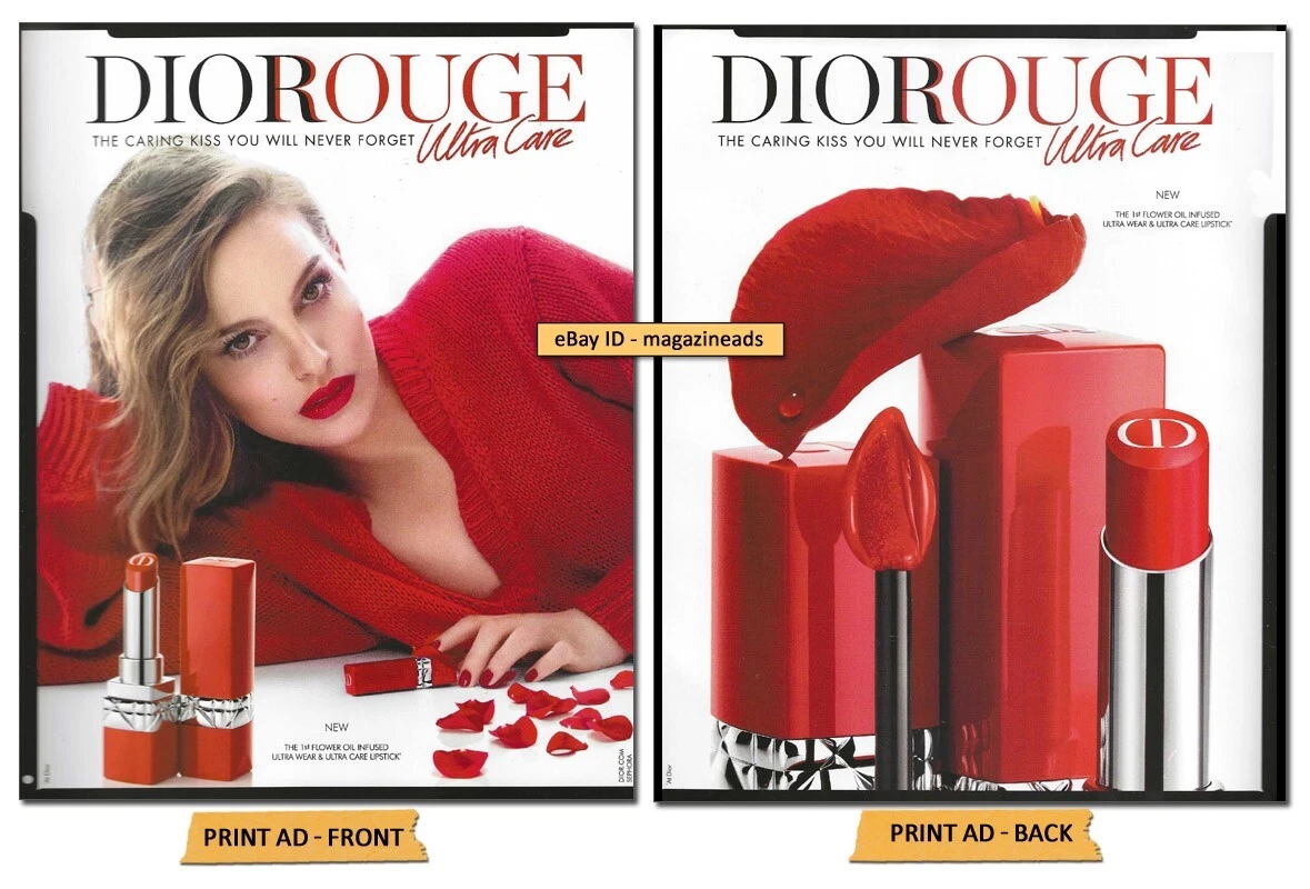 PUBLICITÉ IMPRIMÉE 2 pages DIOR Beauty automne 2013 NATALIE PORTMAN belle femme visage lèvres