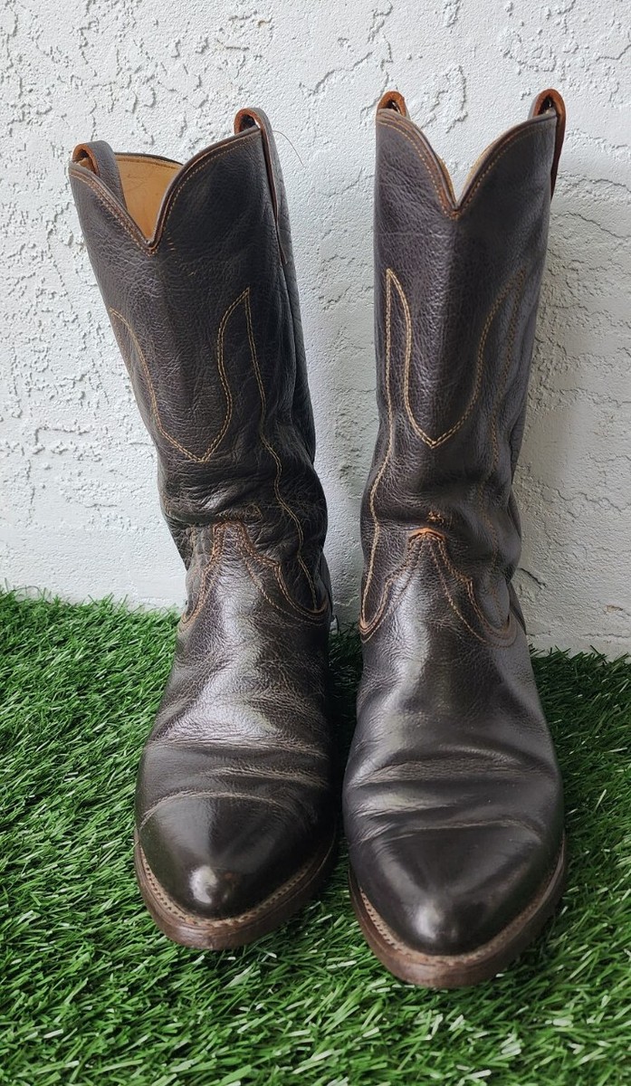 ダークブラウン ウエスタンブーツ70〜80s Vintage 70's 80's Wrangler Men's Cowboy Boots Dark Brown Leather