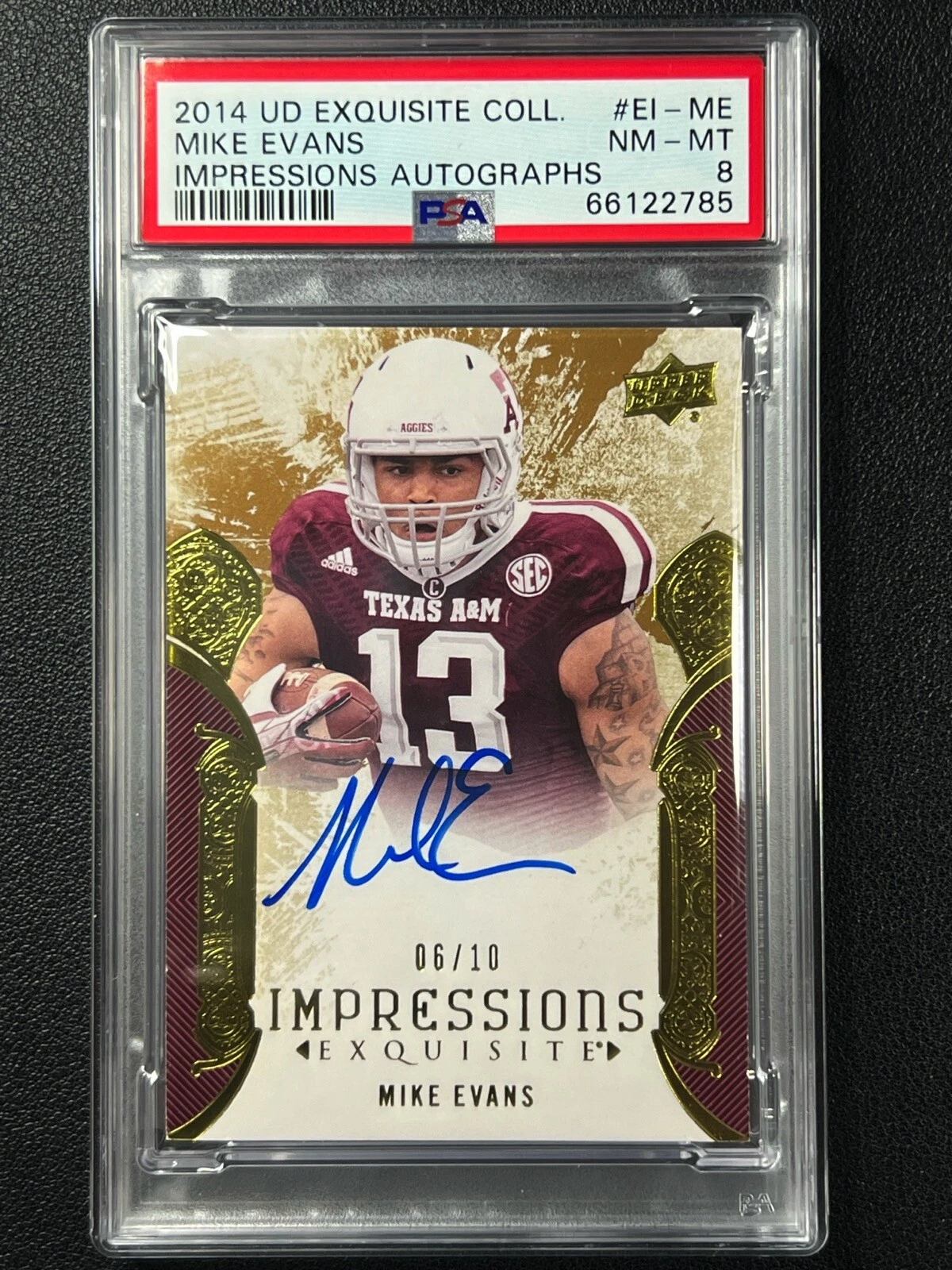 Mike Evans Upper Deck Exquisite Collection Impressions Autographs #EIME Base
