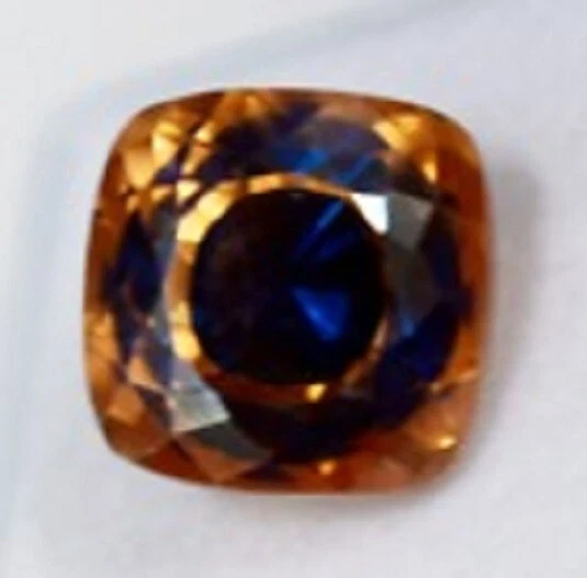 Piedra preciosa suelta certificada 21,10 quilates natural bicolor zafiro pitambari corte cojín Foto 4 de 4