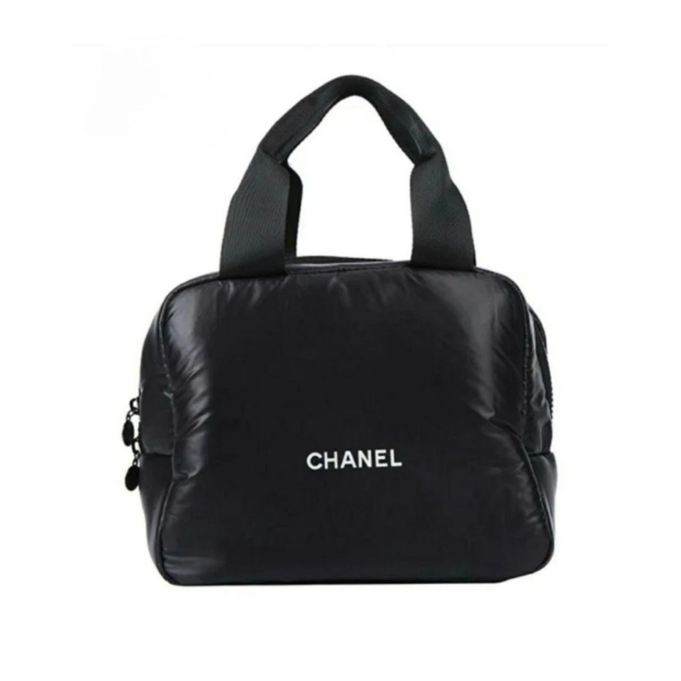 Chanel Mini Boston Makeup Bag – Black Cosmetic Bag with Handle - Image 3 of 4