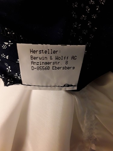 Neu,Berwin &Wolff,Damen Trachtenrock,Sommerrock,Gr. 38,Baumwolle,Blau,Samtband - Bild 7 von 7