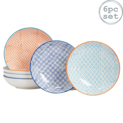 Large Pasta Bowls Dinner Set Patterned Porcelain Dining Bowl 3 Designs