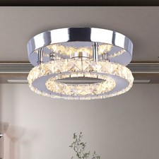 Modern LED Crystal Ceiling Light Crystal Chandelier Lamp Kitchen Living Room