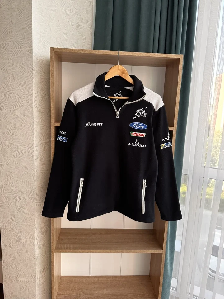 VTG Ford Castrol Ms-RT 1/4 Zip Racing Fleece Sweatshirt - image 2 of 4