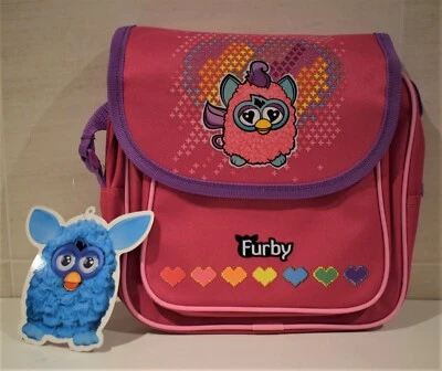 Furby Toile PVC Doublé Sac Bandoulière Ou Sac Repas Boîte Avec 2 Compartiments - Photo 1/2