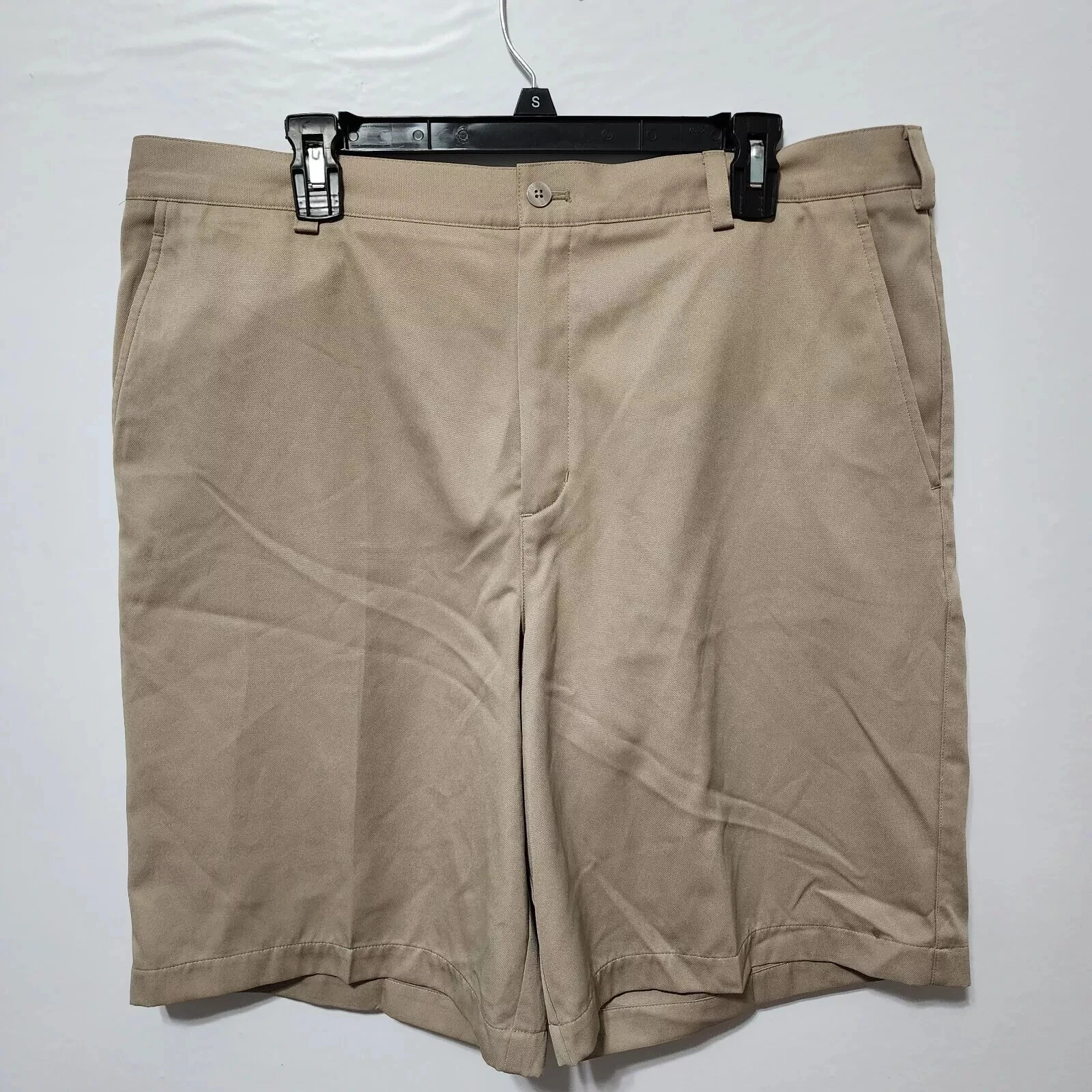 Nike Golf Dri Fit Beige Pantaloncini da Golf Uomo Flat Front Taglia 38